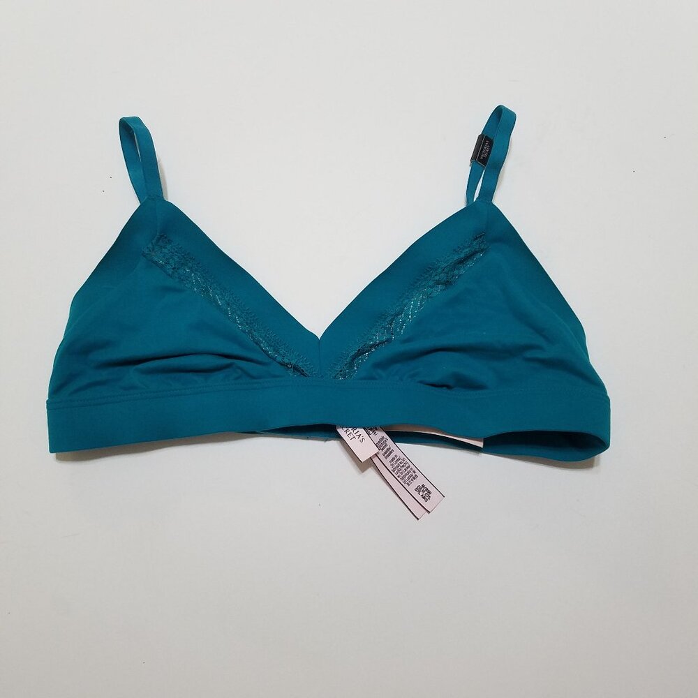 NWT Incredible by Victoria's Secret Bra Green Lace Detail Size M